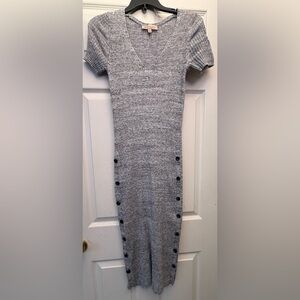 Philosophy Ribbed Gray Knit Top